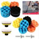 

22pcs Cleaning Reusable Practical Waxing Disc Car Accessories Buffing Auto Accessories Polishing Pad Tools Round Sponge Drill