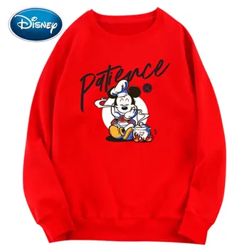 

Disney Sweatshirt Mickey Mouse Patience Cartoon Print O-Neck Pullover Cute Couples Unisex Women Long Sleeve Tops S - 3XL 6 Color
