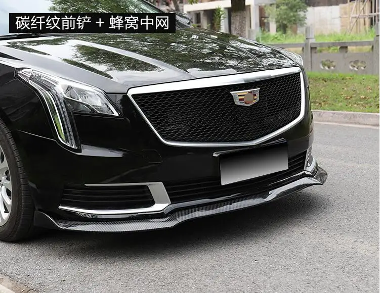 Для Cadillac xts 2018 Передняя решетка гриль ABS Материал черный передний бампер сотовый