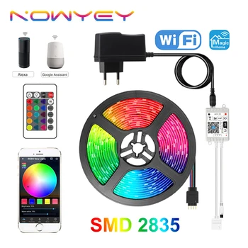 

LED Light Smart WiFi SMD2835 5M RGB LED Strip Light Control by Alexa 12v Backlight RGB Tape
