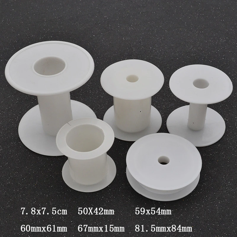 5個空のプラスチック製のワイヤースプールボビンミシン糸ラウンド終了6さまざまなサイズコードリボンレース Thread Aliexpress