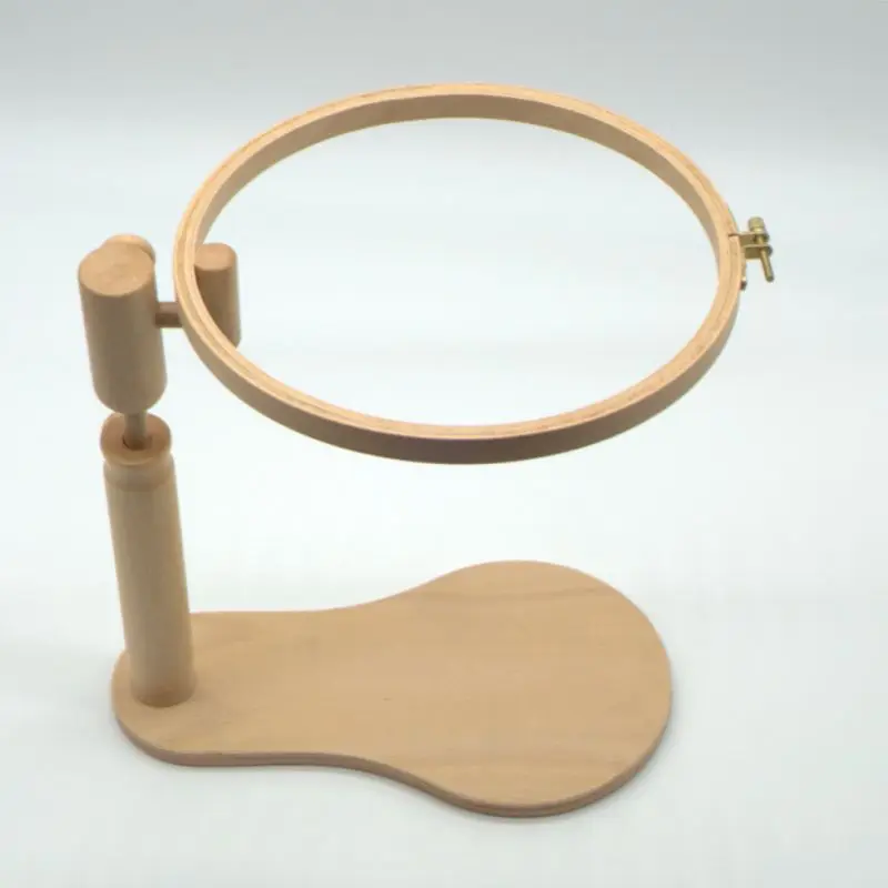 Embroidery Seat Frame Adjustable Solid Wood Cross Stitch Ring Rack Embroidery Stand Hoop