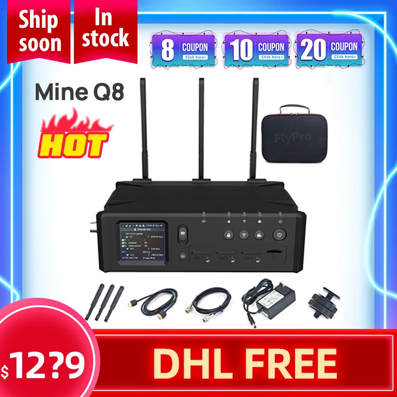 Mine Q8 4G видео кодер с сотовой связью H264/H265 + потоковый для HDMI/SDI 1080P Youtube