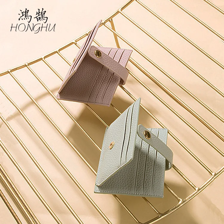 

Ultra-Thin Wallet Women's Delicacy Mini Driving License Leather Case Small Women's Short Purse