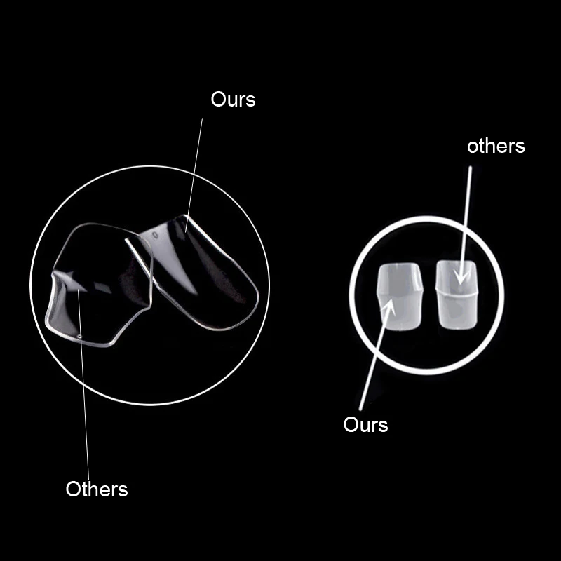 500 шт+ 100 шт Профессиональные Накладные ногти Короткие балерины французские полностью покрытые акриловые квадратные накладные ногти кончики натуральный маникюр инструменты
