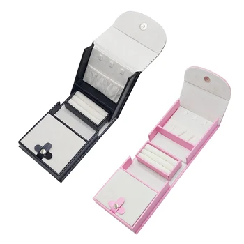 

Mini Portable Necklace Makeup Storage Box Travel Finishing Storage Bag Folding Storage Bag