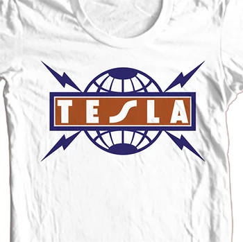 

Tesla T-Shirt 80'S Heavy Metal Retro Classic Rock Concert Cotton Graphic Tee Slim Fit Tee Shirt
