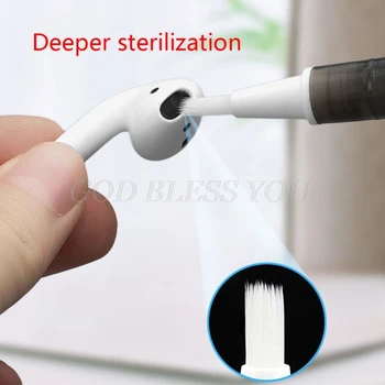 

1Set Durable Cleaning Pen Kit Clean Brush Cotton Stick Cleaner for Airpods 1/2 Wireless Earphones Charging Box Accessories