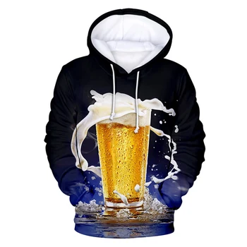 

Men's Hoodie Lifelike 3D Graphic Hoodie With Pocket Jumper With Hood Sweatshirt Long-sleeved Winter Velvet Thickening Coat