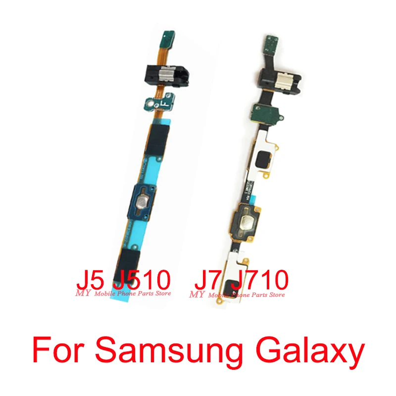 

10PCS Return Back Home Button With Earphone Jack Audio Flex Cable For Samsung Galaxy J5 2016 J510 J510F J7 2016 J710 J710F Parts