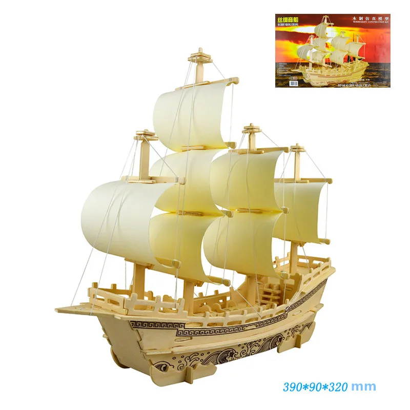 Классическая модель парусного корабля деревянные DIY 3D головоломки развивающие