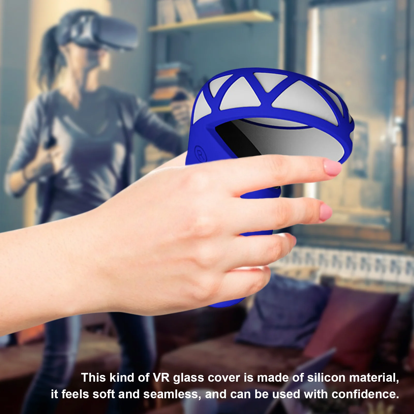 For Oculus Quest 2 Quest2 Silicone Grip Knuckle Strap Accessories Smart 3D Virtual Reality VR Glasses Helmet Headset Oqulus Real