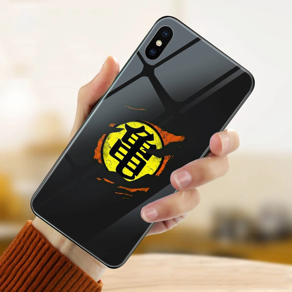 

ciciber Phone Case for iphone 11 Pro XS Max Case for iphone XR X 7 8 6 6s Plus Dragon Ball Wukong Tempered Glass Cover Fundas