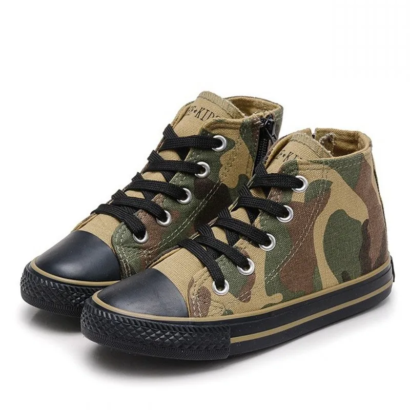 

Children Shoes 2019 New Fashion Girls Canvas Shoes Casual Camouflage Sports Kids Sneakers for Boys Breathable Denim Zipper Boots