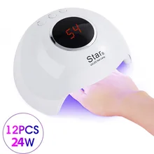 MORDDA 24 Вт Сушилка для ногтей для маникюра УФ-светодиодный лак для ногтей со льдом с ЖК-дисплеем инструменты для дизайна ногтей для сушки всех ногтей Гель-лак