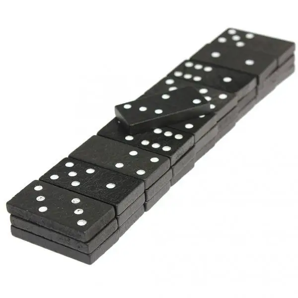 

Children's Domino Game Toy Set of 28 Pcs with Wooden Box Traditional Gift