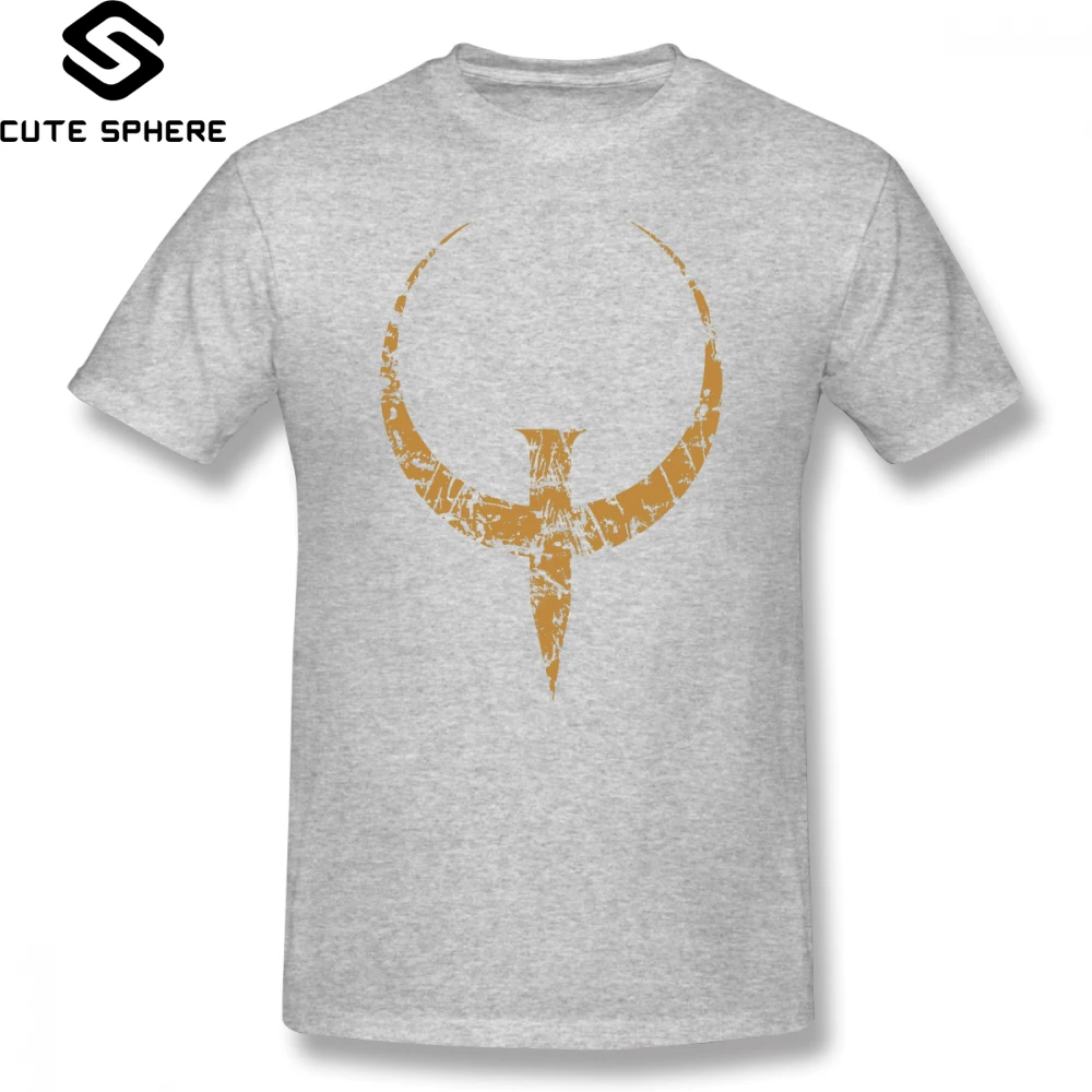 Quake T Shirt Bronze T-Shirt Cotton Mens Tee Short Sleeve Big Graphic Cute Beach Tshirt |