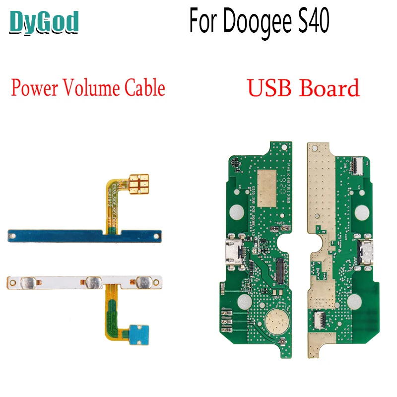 Новый Для Doogee S40 Кнопка громкости и питания гибкий кабель для USB плата зарядный