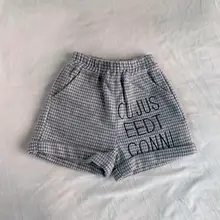 Новинка года; стильные шерстяные плотные юбки-шорты для девочек; сезон осень-зима; модные детские шорты для девочек; 1-6 лет