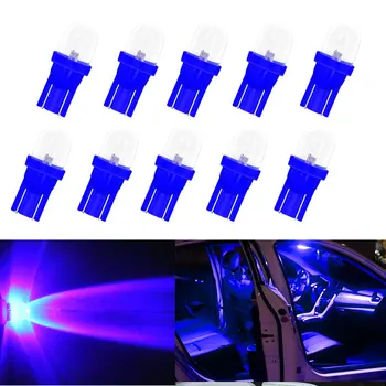 

10pcs T10 W5W LED Bulbs 168 194 501 Car Side Dashboard Wedge White Light Blue Red Eco Car Xenon Style Auto Lamps Parking