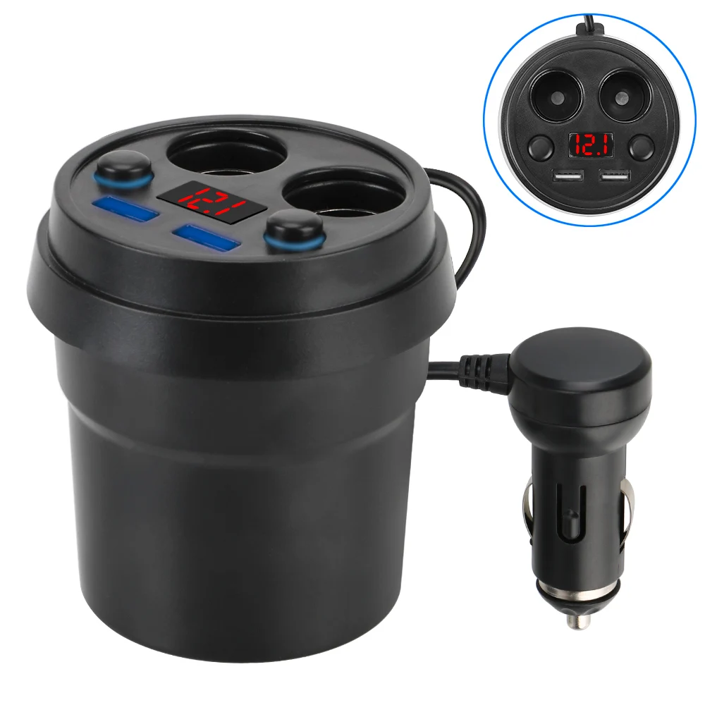

Адаптер для розетки питания с индикатором напряжения, 5 В, 3,1 А, 2 USB-порта