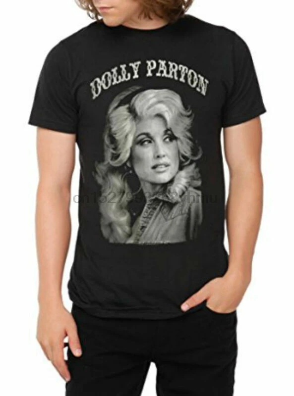Dolly Parton кантри музыка черно-белая футболка-мужская Размер маленький или средний