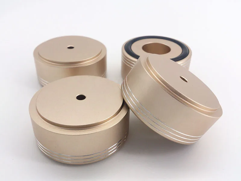 HIFI audio amp speaker Feet Spikes PC Machine Mats Pads 4PCS Diameter 49mm height 22mm amplifier Aluminum feet