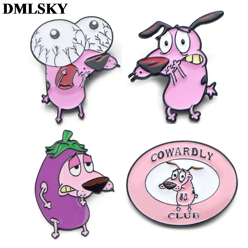 DMLSKY креативная тема мультфильм розовая собака Эмаль Булавка броши значки для