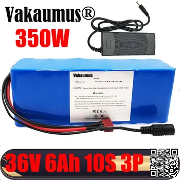 

Free Charger 36V Lithium Battery Pack 10S 15A BMS 6Ah 18650 Cell 350W for Motorcycle Electric Car Bicycle Fast Delivery Vakaumus