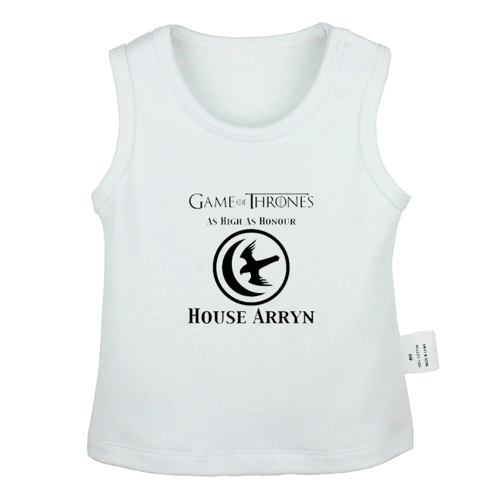 Орел Игра престолов дом Arryn of the Eyrie As High as Honor новорожденных детские майки футболки жилет для малышей одежда без рукавов для младенцев - Цвет: JcBabyYV2187W