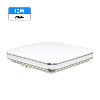 

Double Silver Line LED Ceiling Lights Flush Mounted 12W Square Ceiling Lamps Living Room Lighting Fixture Bedroom