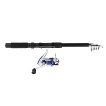 Рыболовная удочка и Катушка Комбо Телескопическая соль/пресноводный комплект удочка набор