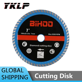 

180mm 7" Turbo Diamond Cutting Disc Grinder Blade Ceramic Tile Cutter 7/8" Hole
