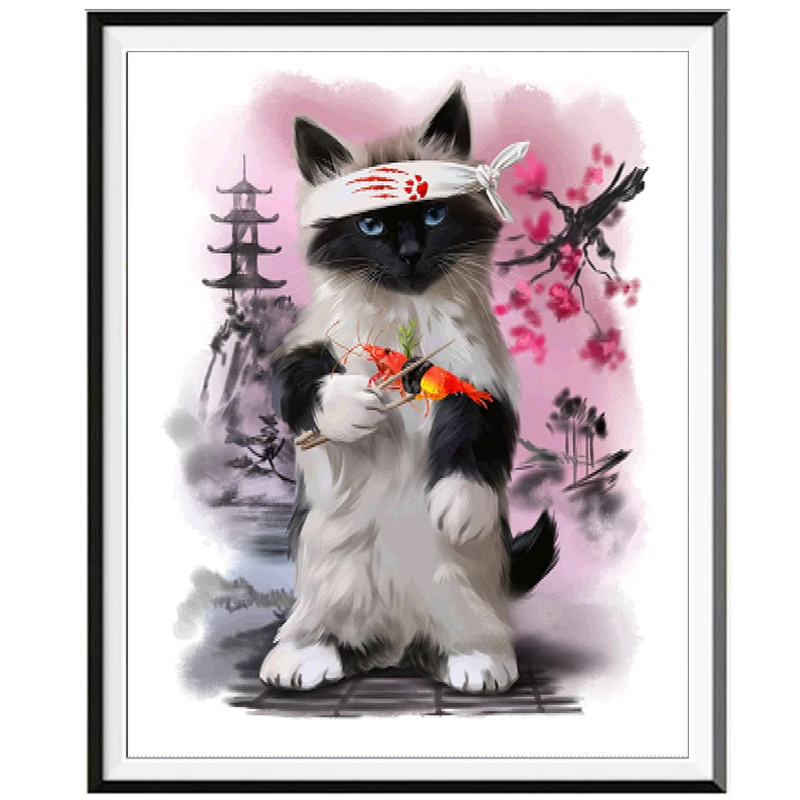 

5D DIY Diamond Painting Special Shaped Crystal Full Diamond Cartoon Cat Painting Embroidery Home Living Room Bedroom Decorations