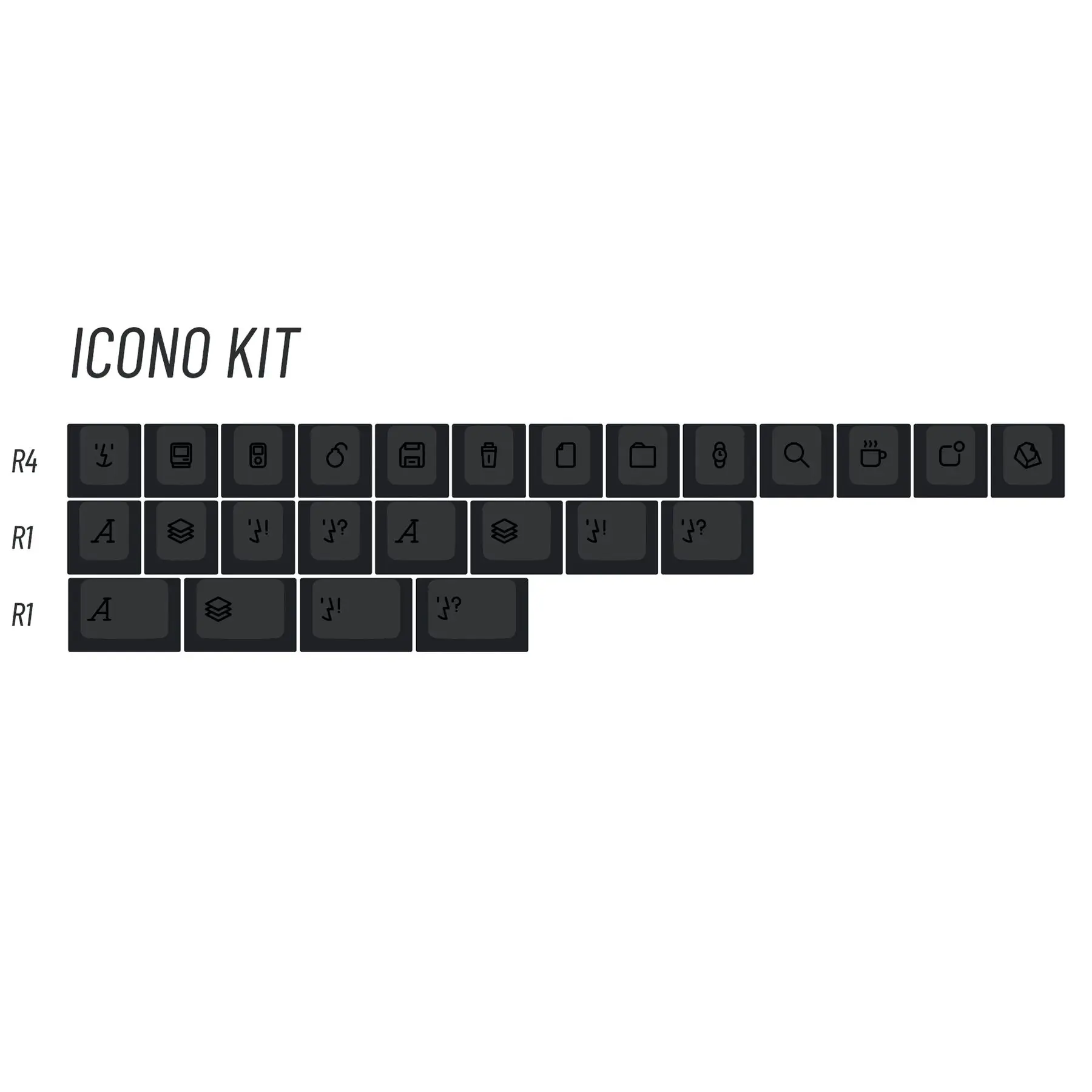 KBDFANS × BIIP Extended 2048 Stealth электроемкостные колпачки клавиш ICONO KIT|Клавиатуры| |