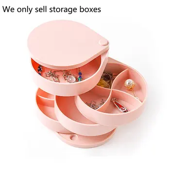 

Fashion Rotating Jewelry Rack Storage Box Necklace Earring Storage Box Display Rack Folding Screen Jewelry Stand Holder Girl