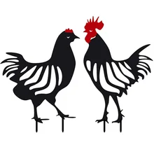 

1PC Acrylic Rooster Black Insert Decorative Art Statue Stakes Chicken Outdoor Lawn Home Garden Courtyard Outdoor Lawn Decoration