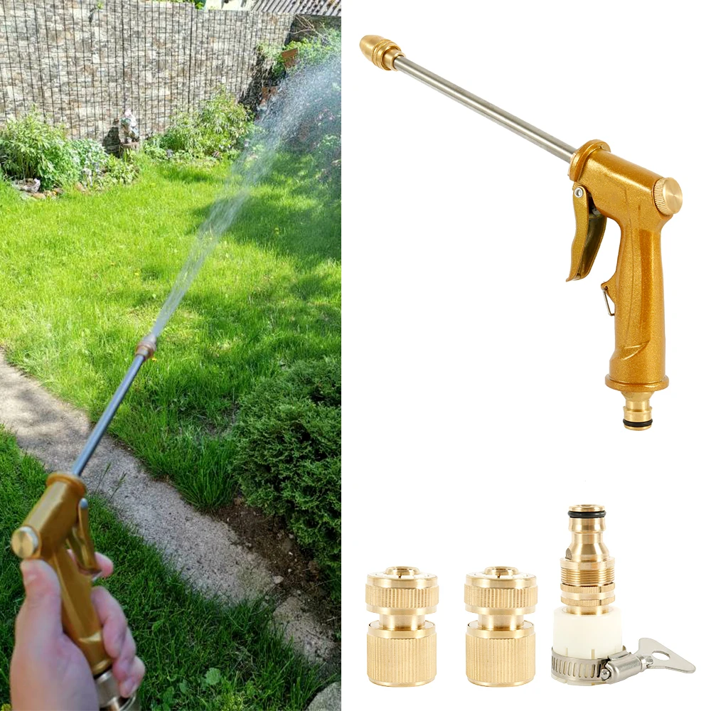 

12V Car Water Gun High Pressure Power Washer Spray Nozzle Adjustable Home Washing Accessories for Car Garden Cleaning