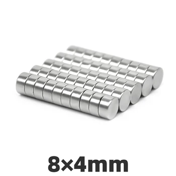 

AGMA 50PCS 8mm x 4mm Mini small Disc powerful magnet round super powerful Rare Earth magnets 8 * 4mm