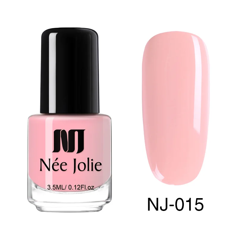 3.5ml NJ-015 Одноцветный лак для ногтей NEE JOLIE, 8 мл, 36 цветов, Быстросохнущий лак для ногтей, новая бутылка, лак для ногтей, 3,5 мл/бутылка для декора ногтей - Цвет: 3.5ml NJ-015