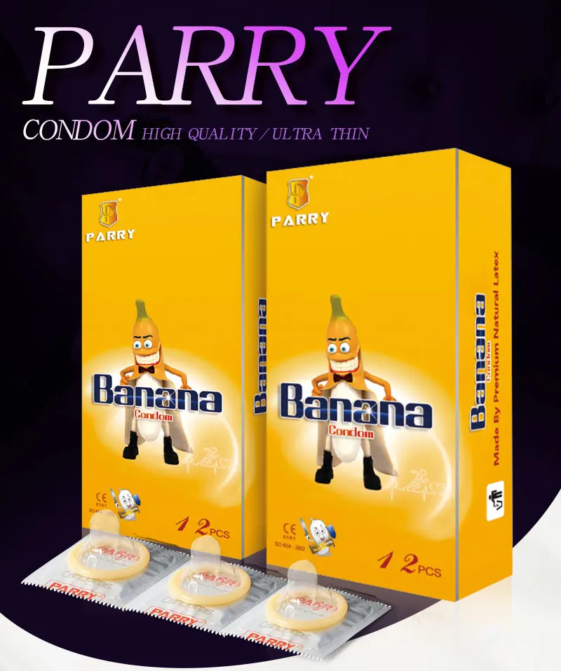 Презервативы PARRY 24 шт. презервативы с суперсмазкой банановый вкус для любви