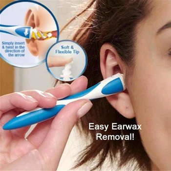 

Ear Wax Removal Tool Set Flexible Soft Spiral Swab Pick Cleaner Silicon Spoon With16 Replacement Tips Hearing Aid Ear Sticks