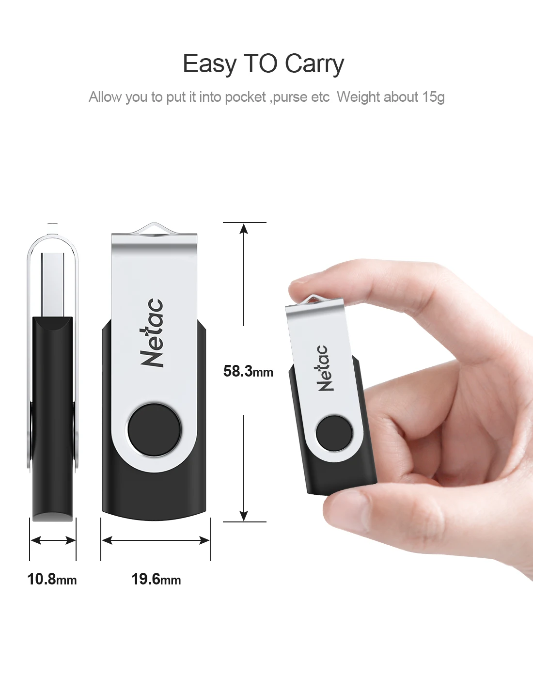 Netac водонепроницаемый USB флеш накопитель для смартфона 64 ГБ 32 16 usb карта памяти Cel
