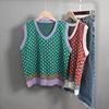 Argyle – Gilet tricoté sans manches pour Femme, pull Chic, Vintage, automne-hiver, 2022 ► Photo 2/6