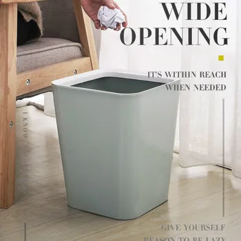 

Creative Kitchen Trash Bin Wide Open Bathroom Dustbin Plastic Multifunction Waste Can Narrow Corner Garbage Can For Car Office