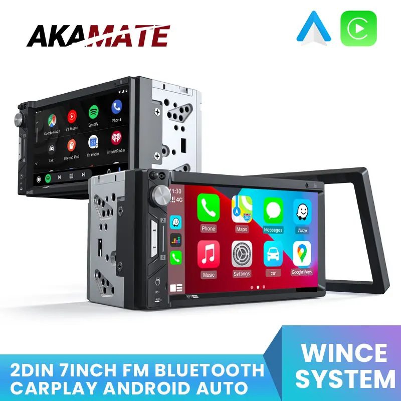 Автомагнитола 2DIN универсальная MP5 MP3-плеер Carplay Android авто Bluetooth FM-Радио сенсорный