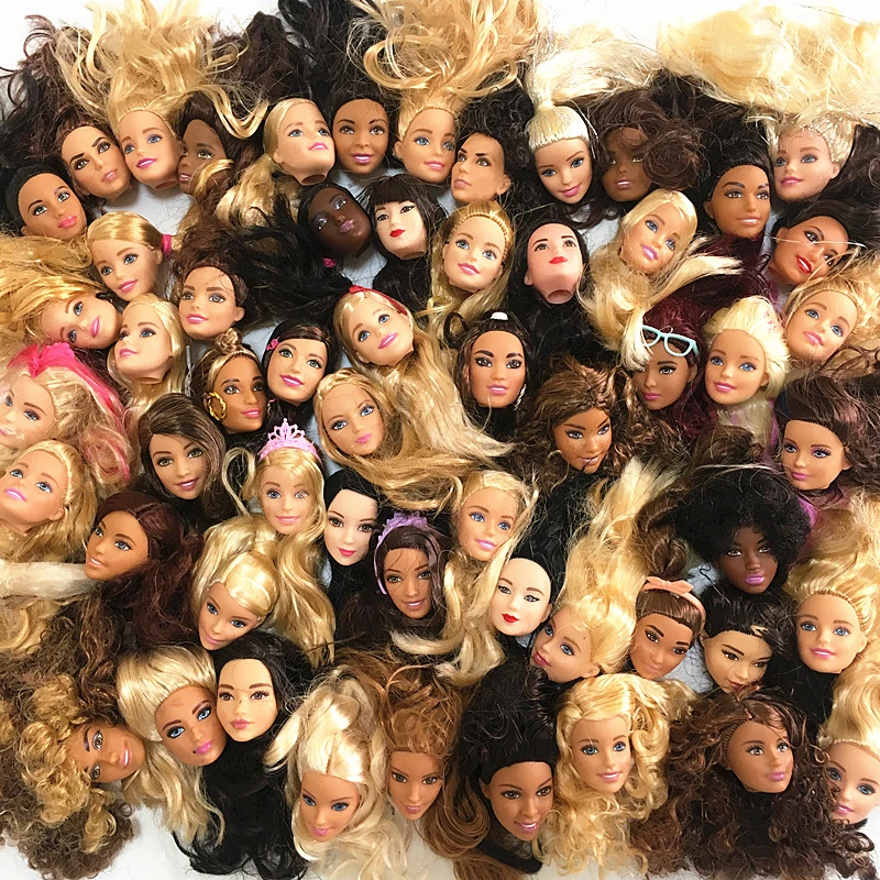 Groothandel 30 Stks/partij Buitenlandse Handel Originele 1/6 Pop Heads Voor Barbies Verjaardagscadeau Vrouwelijke Pop Diy Onvolmaakte Hoofd Kid speelgoed|doll head|head for dolltoy doll head - AliExpress