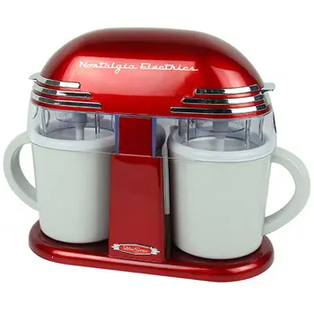 

Double Cone Electric Ice Cream Maker Classic Children's Ice Cream Machine Home Automatic Icecream Machine for Kids Home DIY