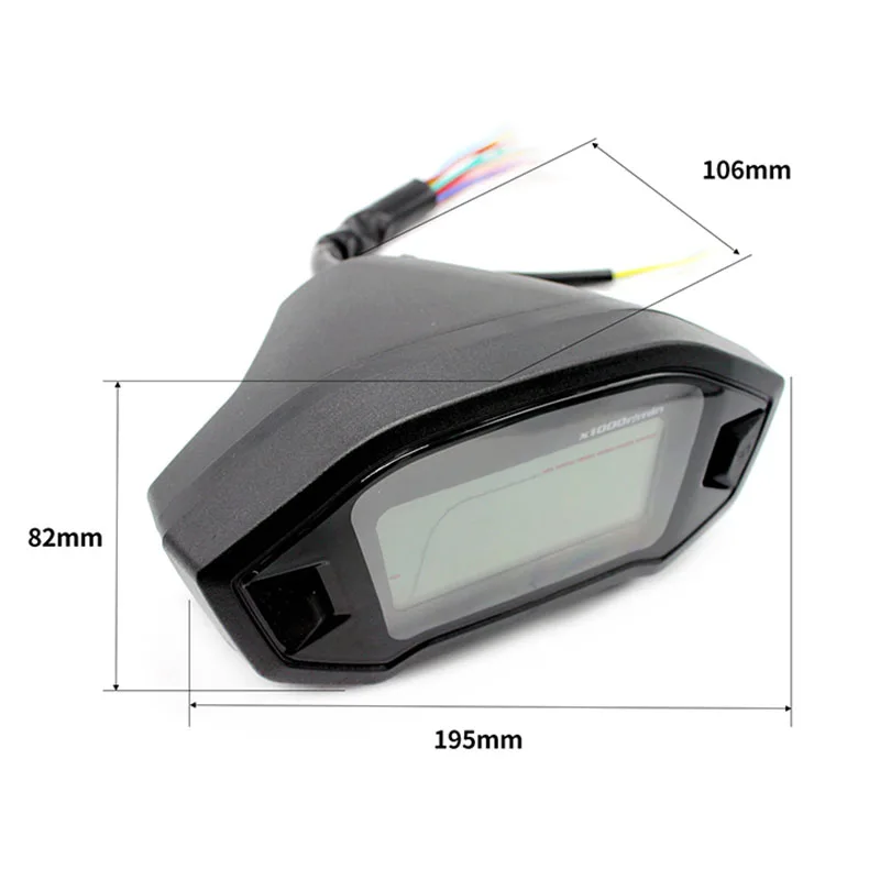 Universal Motorcycle LCD Digital Speedometer Odometer Backlight Motorcycle for 2,4 Cylinders 13000rpm