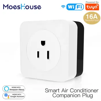 

EU US WiFi Smart 16A Air Conditioner Parter IR Remote Wireless Controller Wall Plug Socket Outlet Smart Life Tuya App Control